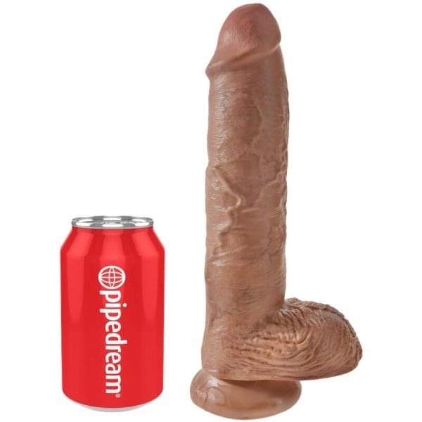 KING COCK - REALISTIC PENIS WITH BALLS 19.8 CM CARAMEL 5